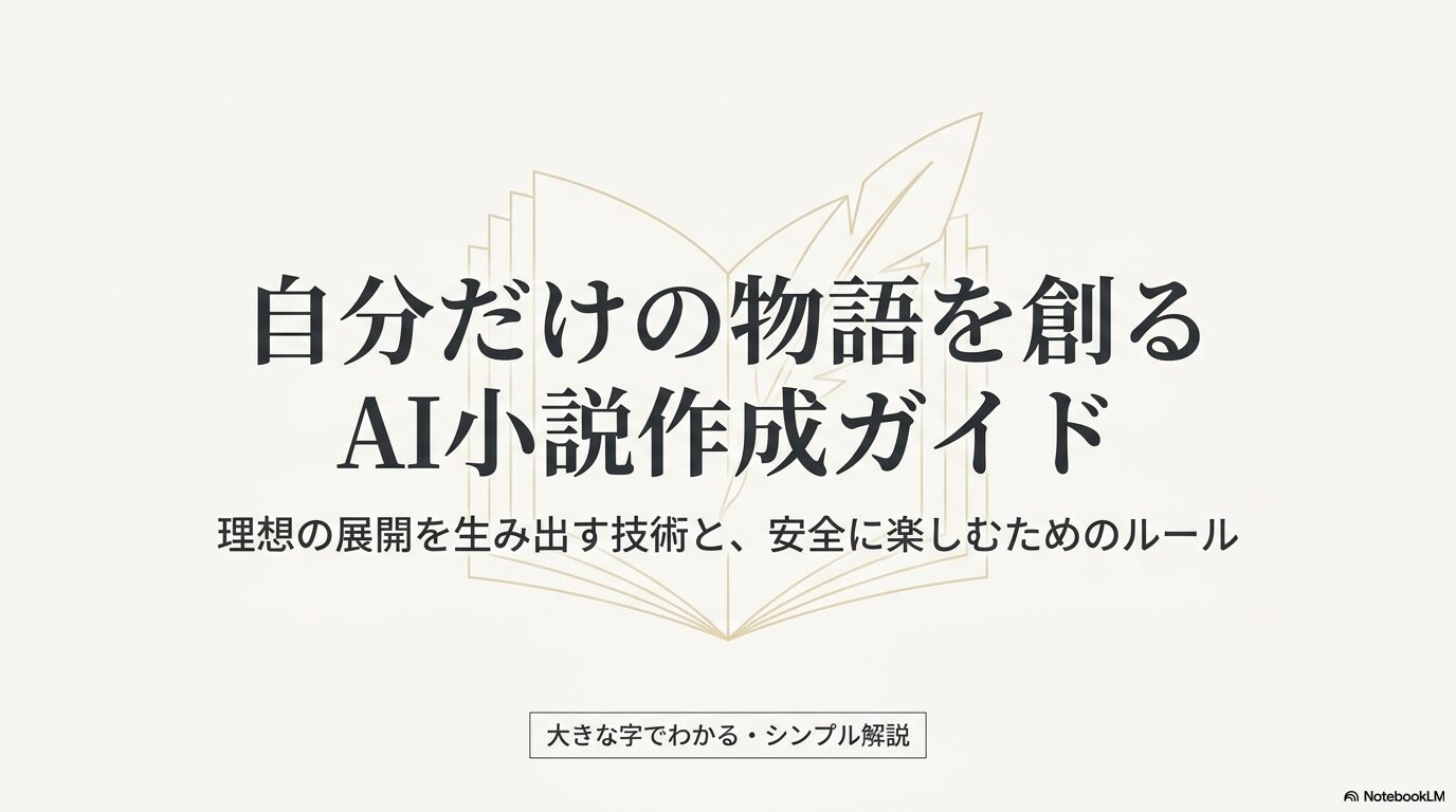 自分だけの物語を創るためのAI小説作成ガイド。理想の展開を生み出す技術と安全に楽しむルール