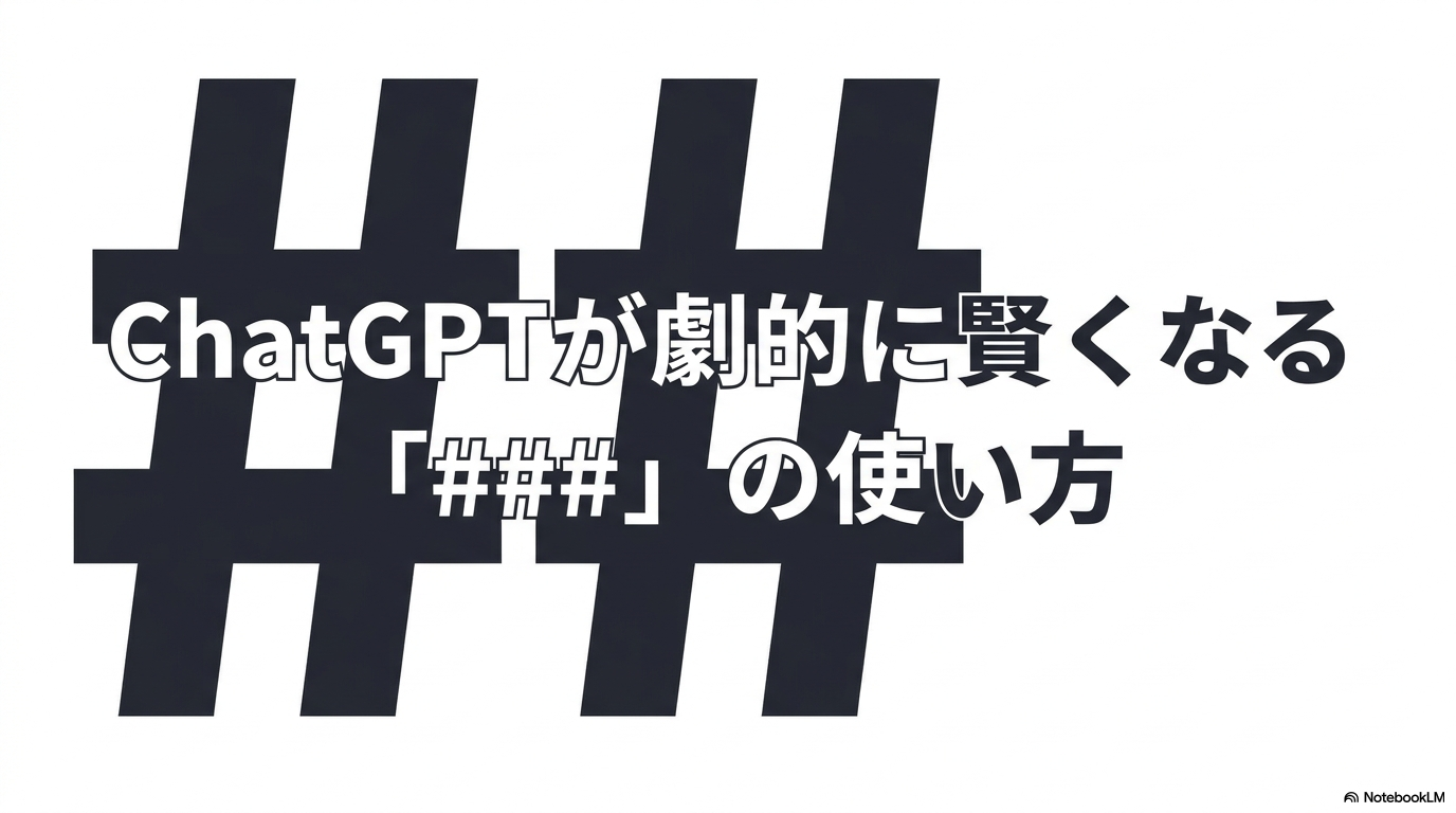 ChatGPTが劇的に賢くなる『###』の使い方」と書かれた記事のアイキャッチ画像