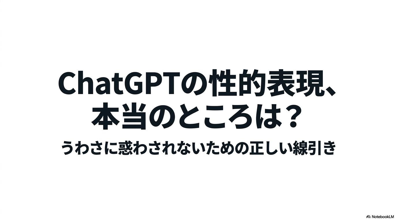 ChatGPTの性的表現、本当のところは? うわさに惑わされないための正しい線引き